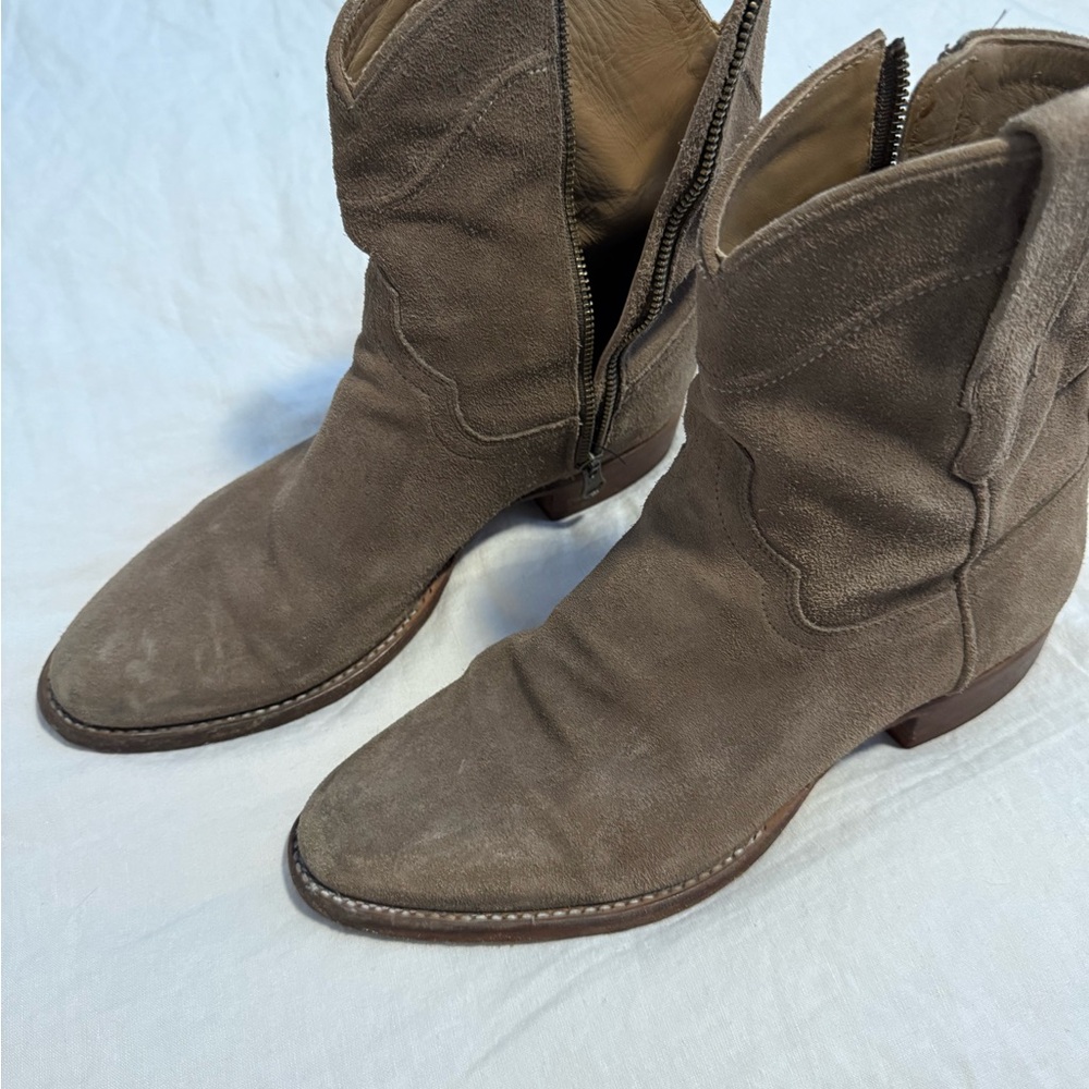 Tecovas Men's Western Boots - Taupe Suede